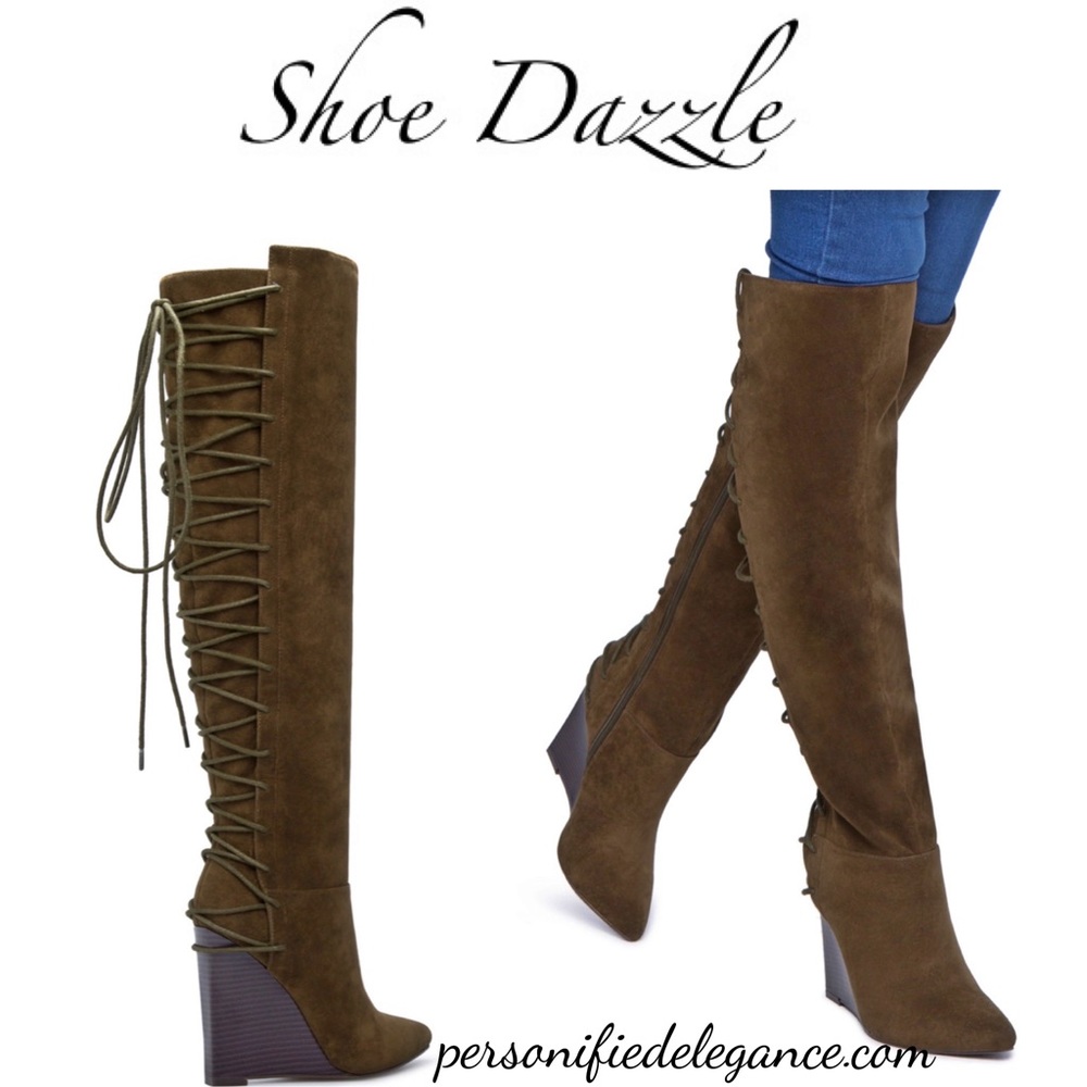Shoe Dazzle Wedge Heeled Boots